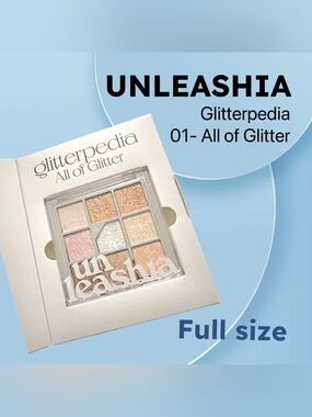 ⬇️RARE🇰🇷🆕📦NIB UNLEASHIA Glitterpedia Eyeshadow 9pan Palette all of glitter 01**